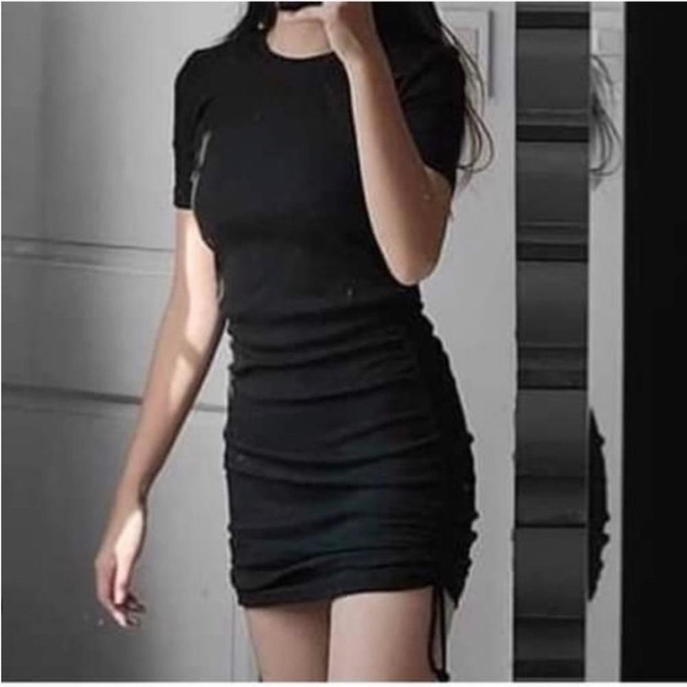 Zara Ruched Ribbed Dress A17 - Picture 10 of 11